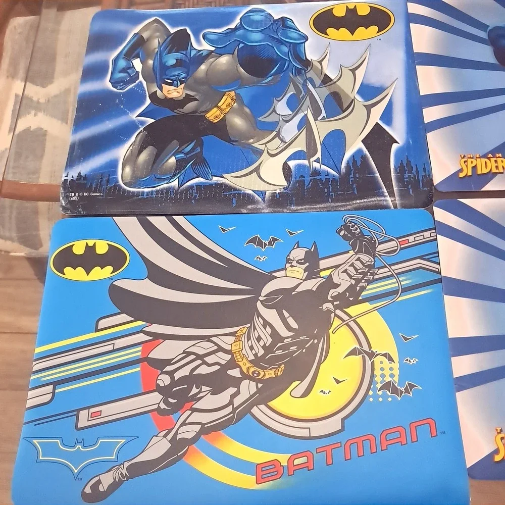 Kids Placemats set‎ Batman Spiderman Transformers Superman Spongebob Squarepants